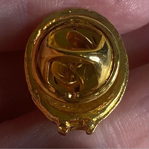 Vintage Ladybug Brooch Lapel Pin Elegant Enameled with Rhinestone Detail - Picture 4 of 6